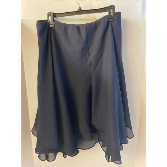 Cato large black skirt tiered flowing flare business causal professional rn#3708 - Picture 1 of 5